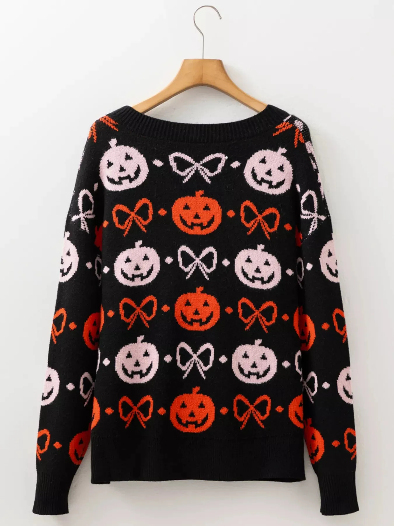 Halloween Pumpkin Pattern Button-Up Cardigan sold by Charming Charlie product image thumbnail 3