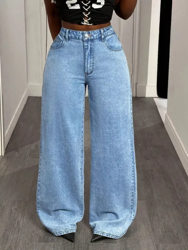 GOOD LUCK Wide Leg Jeans sold by Charming Charlie