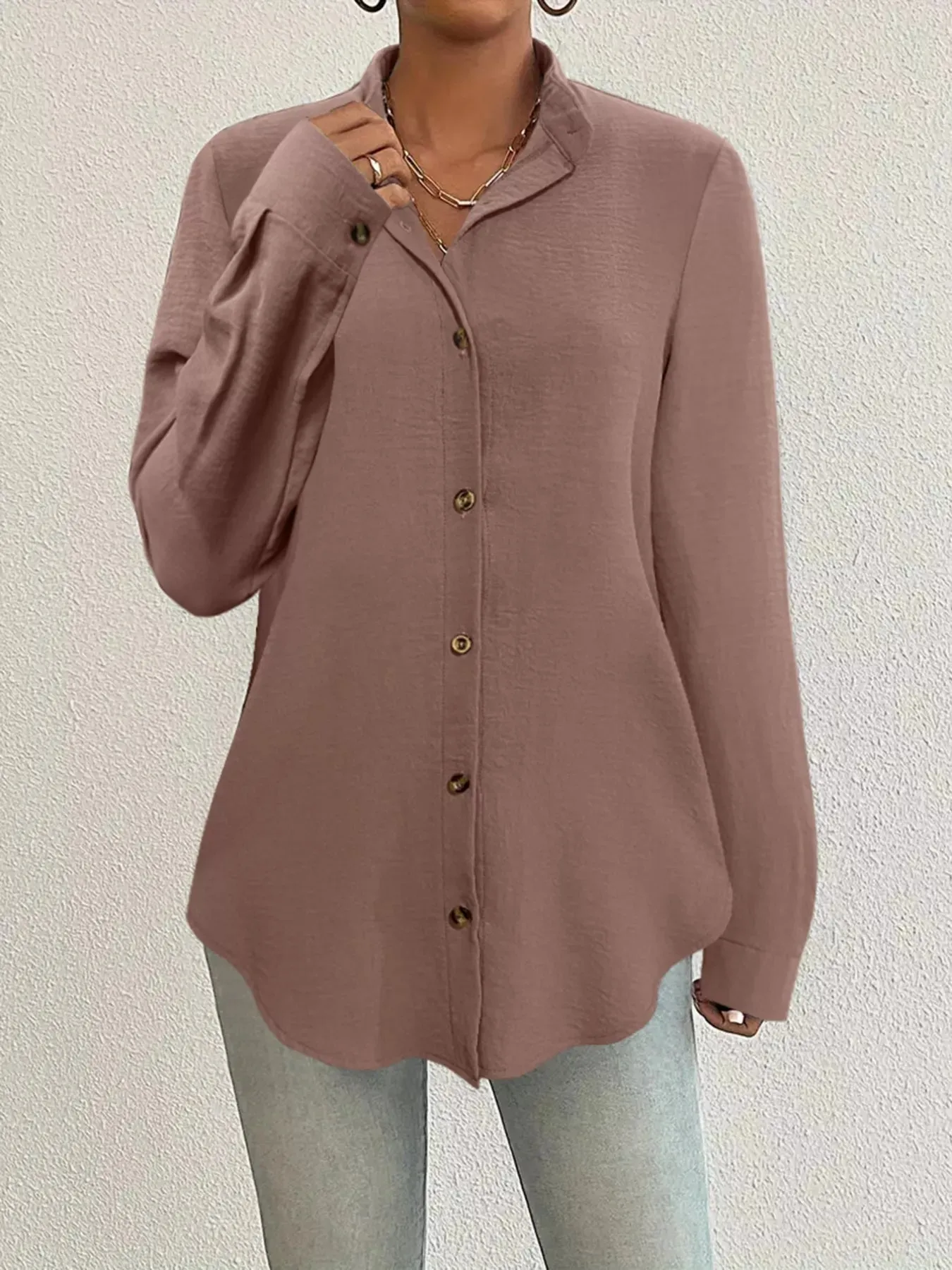 Slit Back Long Sleeve Shirt sold by Charming Charlie product image thumbnail 4