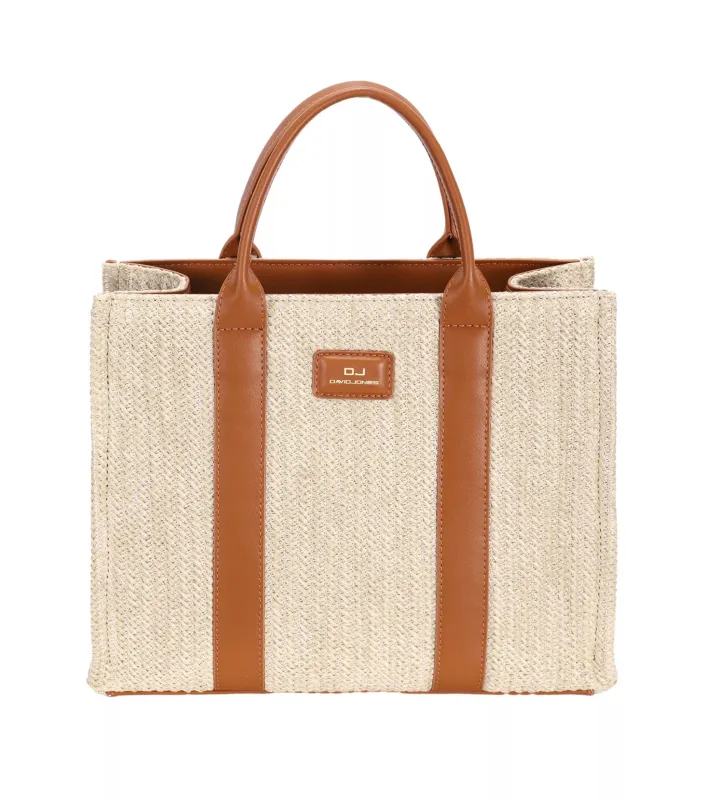 David Jones Square Woven Tote Handbag sold by Charming Charlie