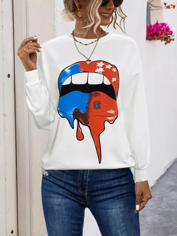 Graphic Round Neck Dropped Shoulder T-Shirt sold by Charming Charlie
