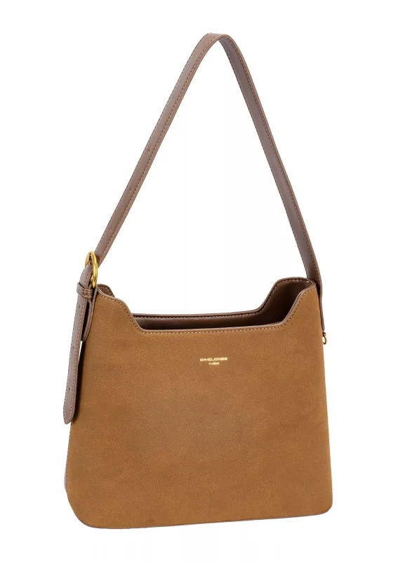 David Jones Two Tone Leather Shoulder Bag with Adjustable Strap sold by Charming Charlie