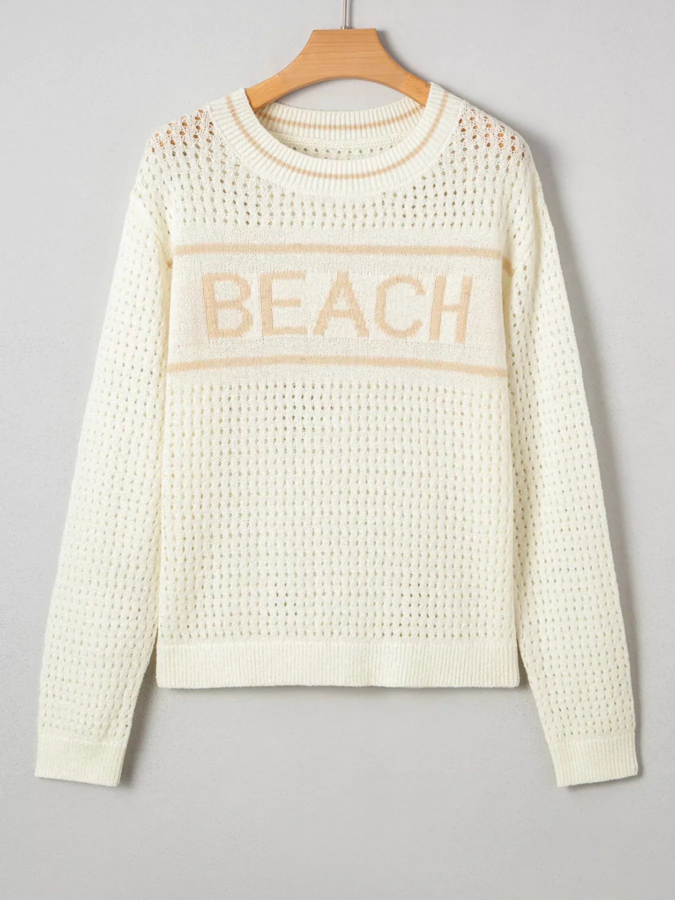 BEACH Hollow Out Knitted Lightweight Dolman Sweater sold by Charming Charlie product image thumbnail 2