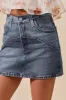 SO ME Washed Denim Mini Skirt with Pockets sold by Charming Charlie