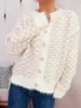 Fluffy Textured Button-Up Cardigan sold by Charming Charlie