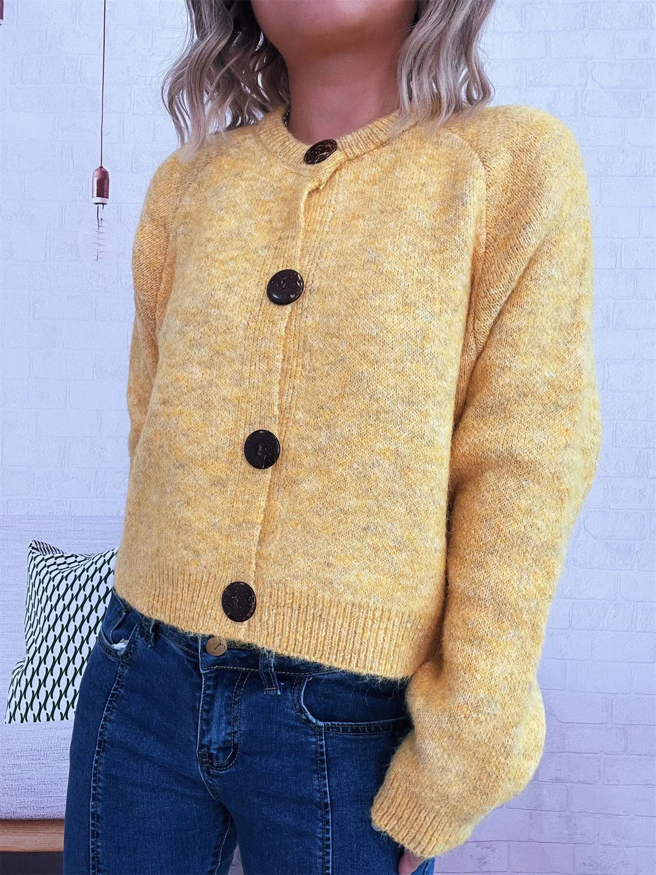 Button-Up Raglan Sleeve Cardigan sold by Charming Charlie product image thumbnail 3