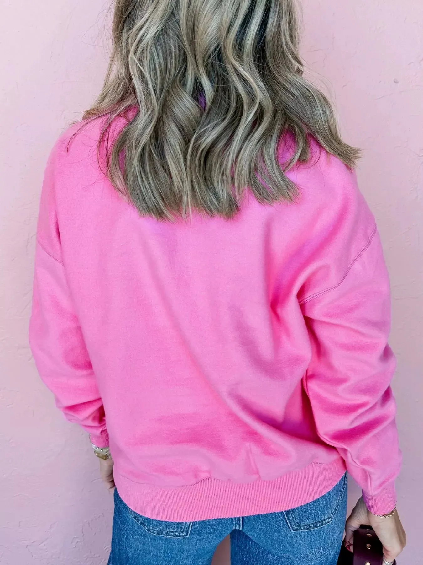 Snap Front Long Sleeve Sweatshirt sold by Charming Charlie product image thumbnail 5