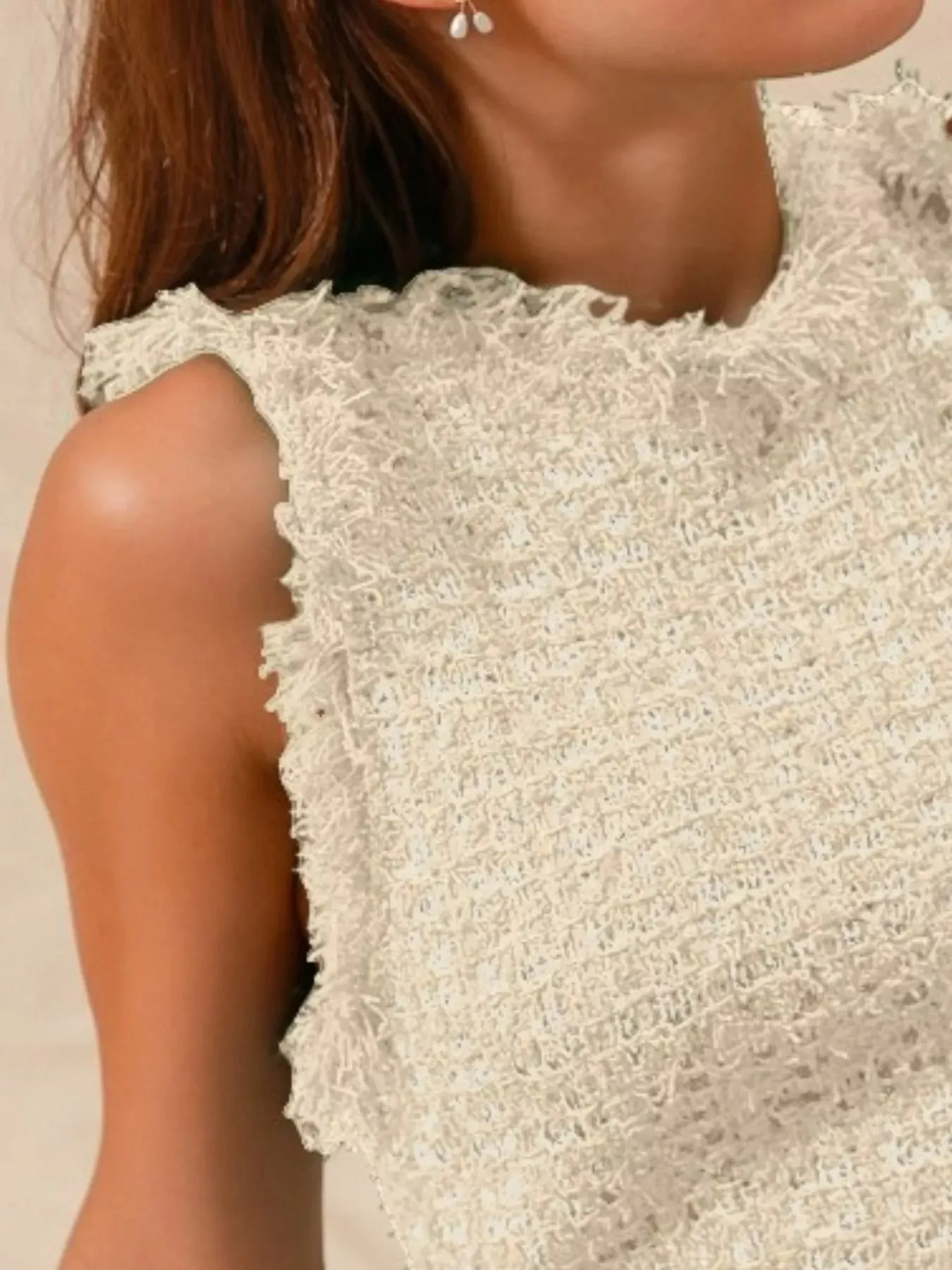 SO ME Tweed Knit Sweater Vest Top sold by Charming Charlie product image thumbnail 2