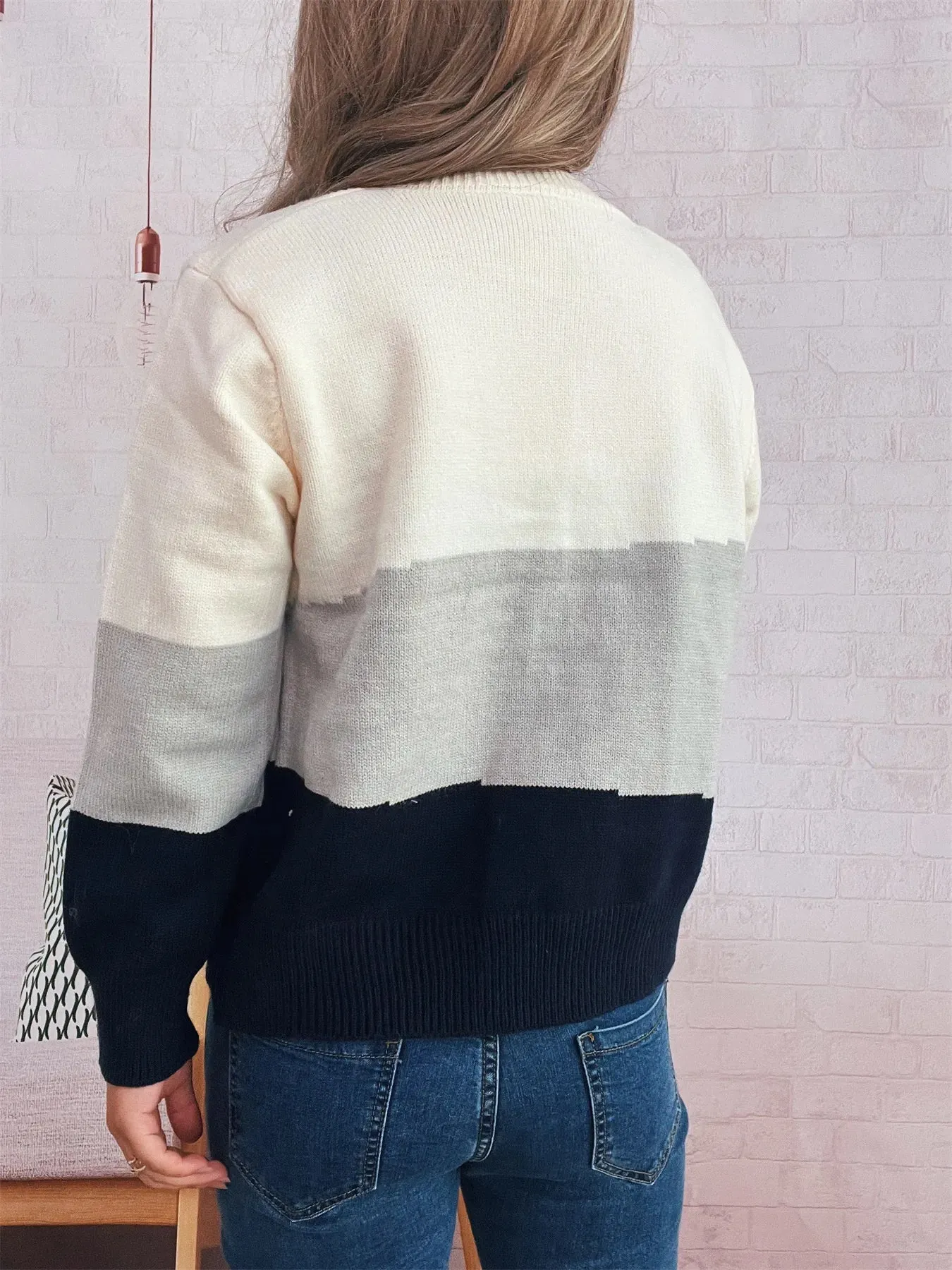 Color Block Button-Up Cardigan sold by Charming Charlie product image thumbnail 5