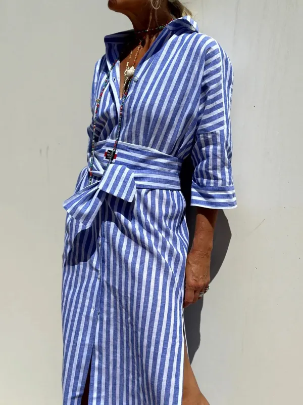 Striped Long Sleeve Shirt Dress sold by Charming Charlie