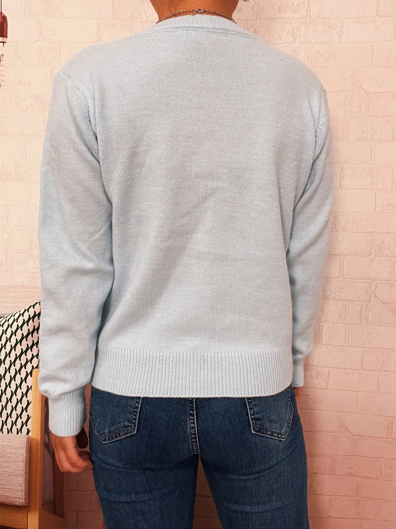 Button-Up Long Sleeve Cardigan sold by Charming Charlie product image thumbnail 4