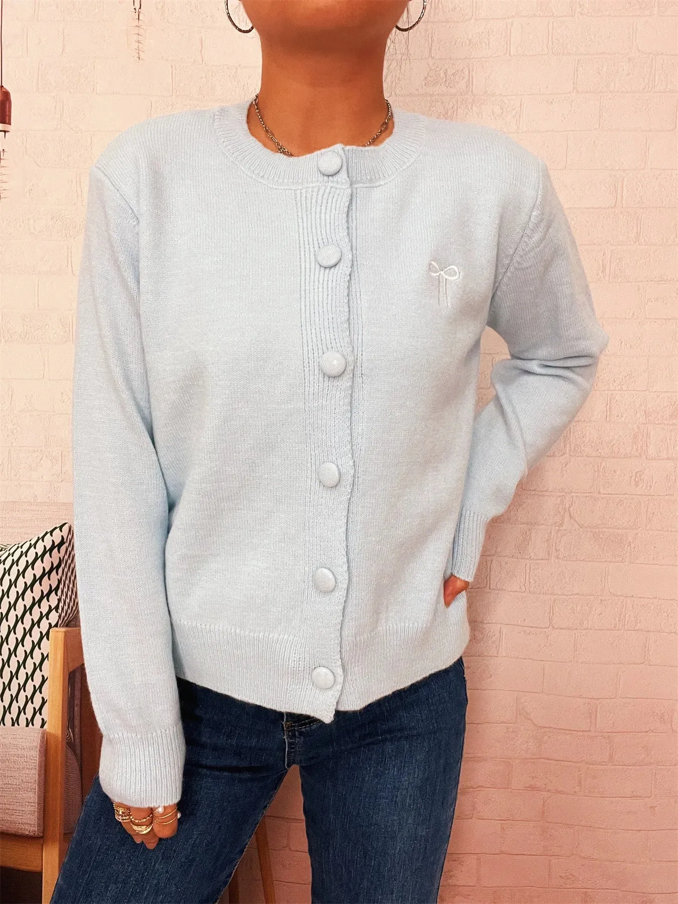 Button-Up Long Sleeve Cardigan sold by Charming Charlie product image thumbnail 2