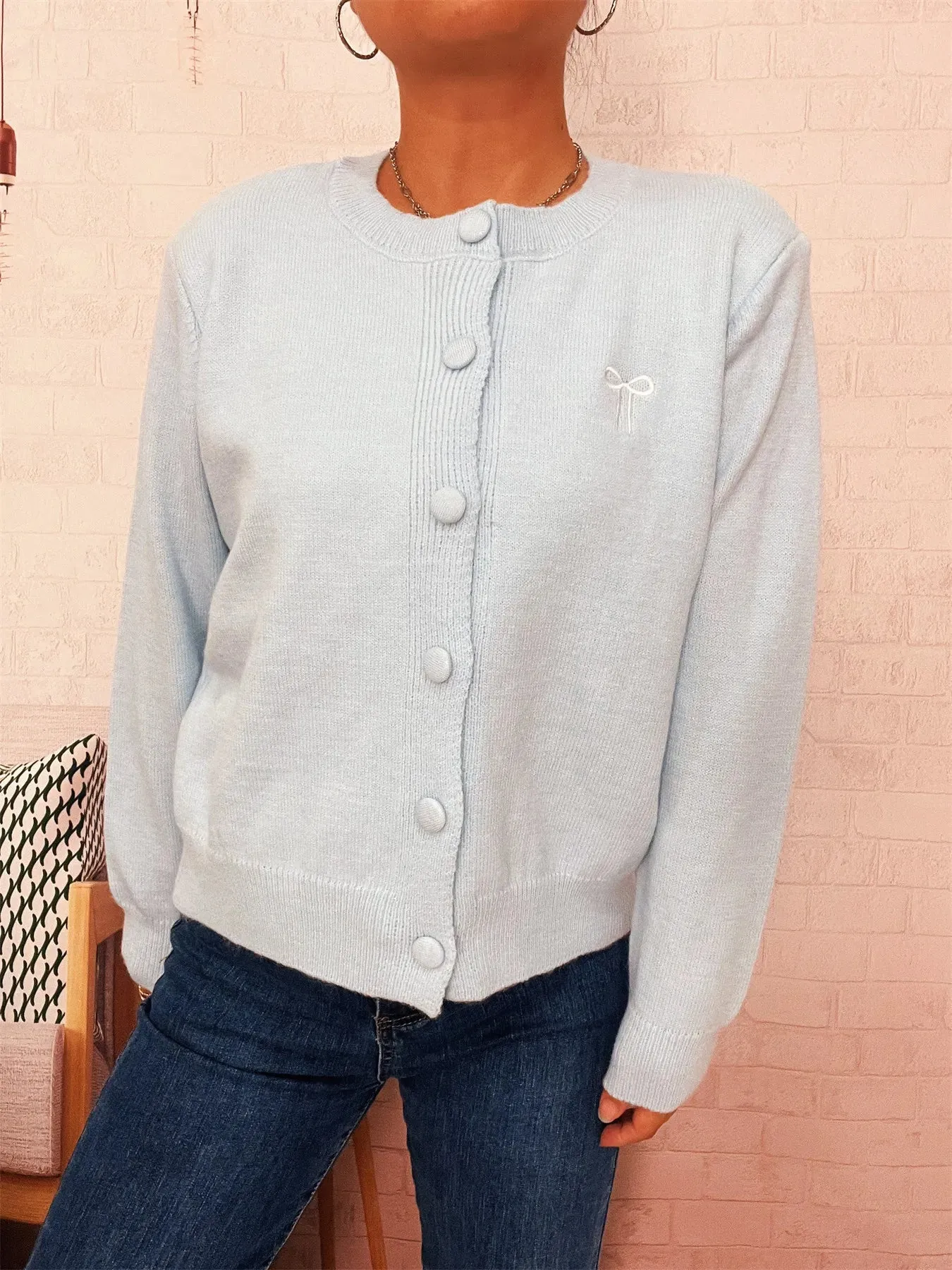 Button-Up Long Sleeve Cardigan sold by Charming Charlie product image thumbnail 3