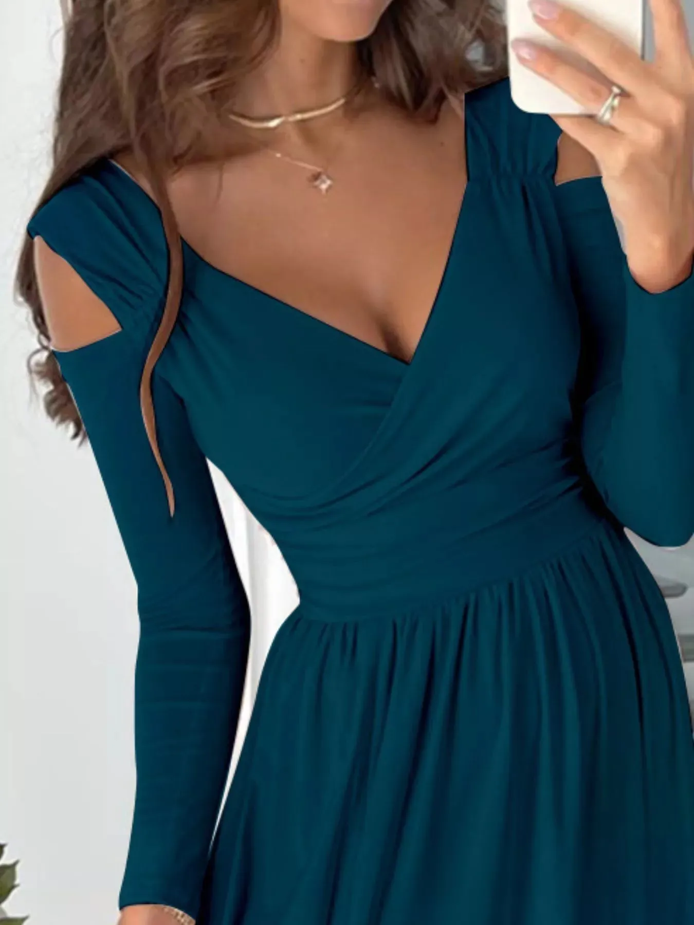 Slit Surplice Cold Shoulder Maxi Dress sold by Charming Charlie product image thumbnail 5