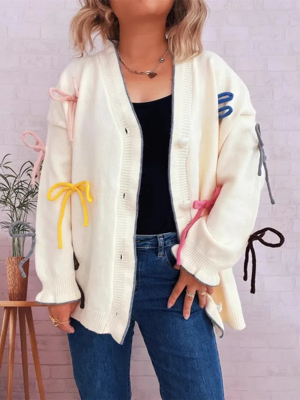 Bow Tie Button Up Cardigan sold by Charming Charlie