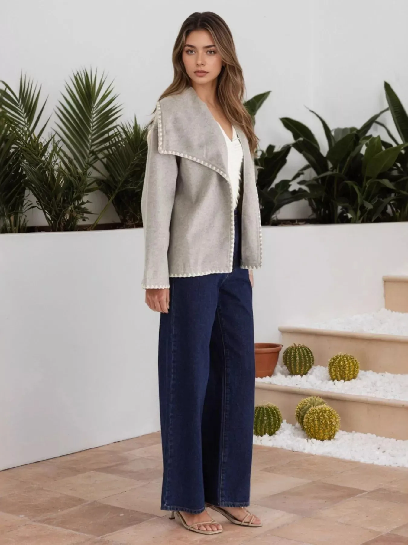 One Button Long Sleeve Outerwear sold by Charming Charlie product image thumbnail 3