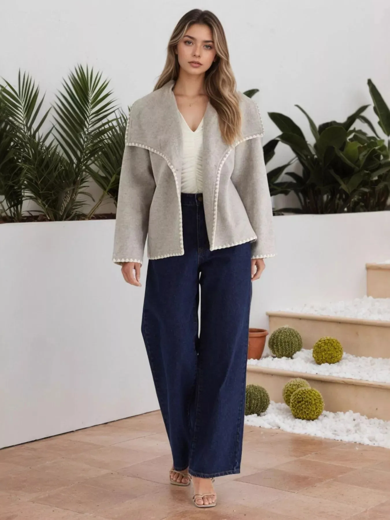 One Button Long Sleeve Outerwear sold by Charming Charlie product image thumbnail 4