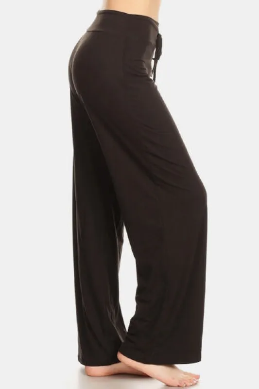 Leggings Depot High Waist Drawstring Wide Leg Pants sold by Charming Charlie