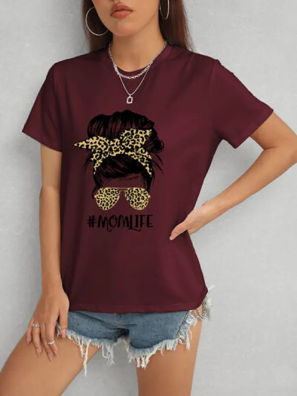 MOMLIFE Round Neck Short Sleeve T-Shirt sold by Charming Charlie
