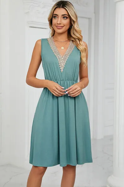 Pocketed V-Neck Wide Strap Dress sold by Charming Charlie product image thumbnail 5