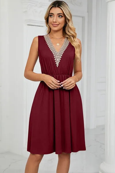 Pocketed V-Neck Wide Strap Dress sold by Charming Charlie product image thumbnail 3
