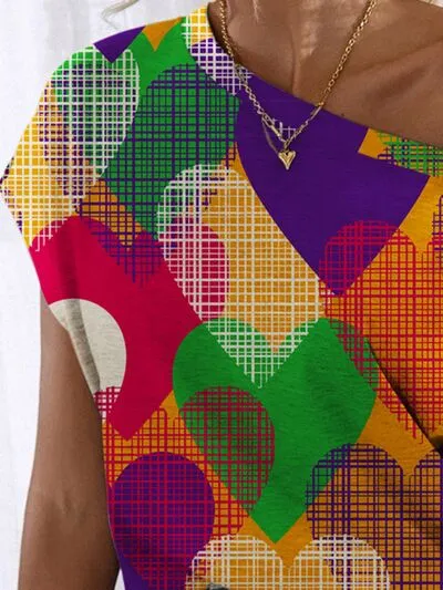 Heart Single Shoulder Short Sleeve T-Shirt sold by Charming Charlie product image thumbnail 2