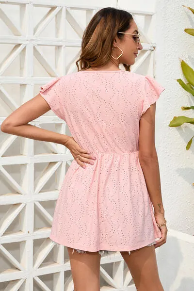 Decorative Button V-Neck Cap Sleeve Blouse sold by Charming Charlie product image thumbnail 2