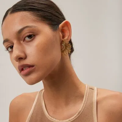 Stainless Steel Inlaid Zircon Stud Earrings sold by Charming Charlie