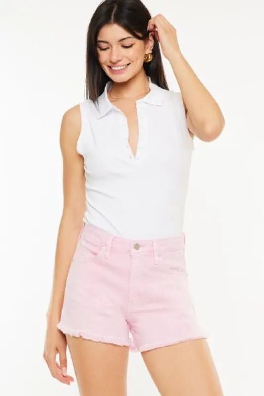 Kancan Raw Hem High Waist Denim Shorts sold by Charming Charlie
