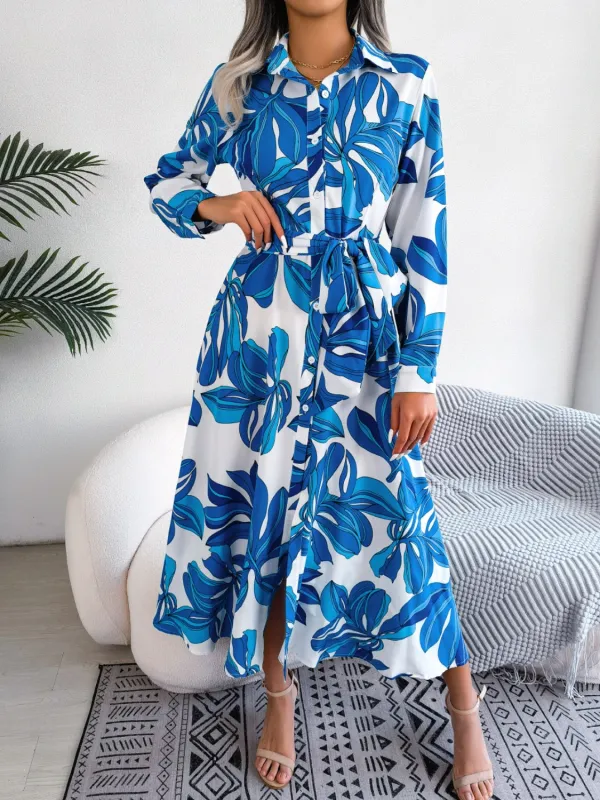Tied Button Up Long Sleeve Dress sold by Charming Charlie