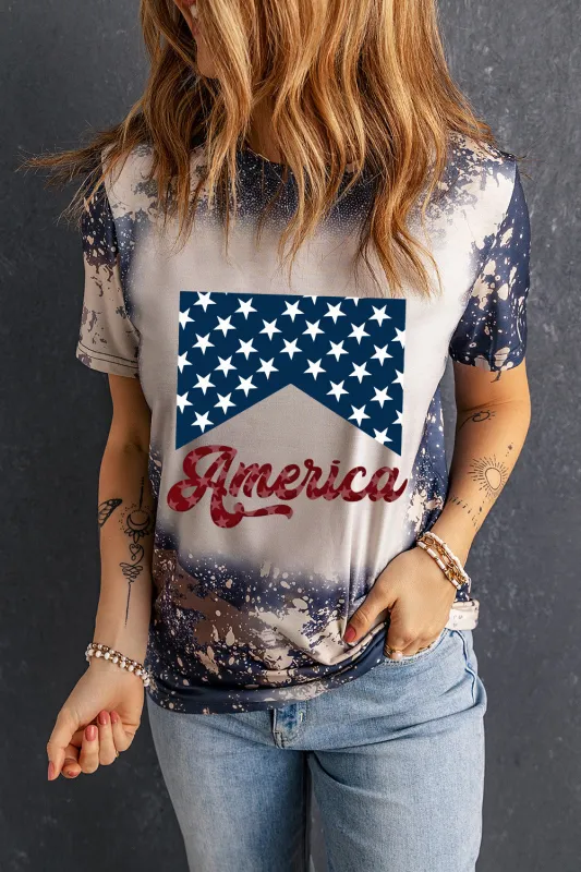 AMERICA Round Neck Short Sleeve T-Shirt sold by Charming Charlie