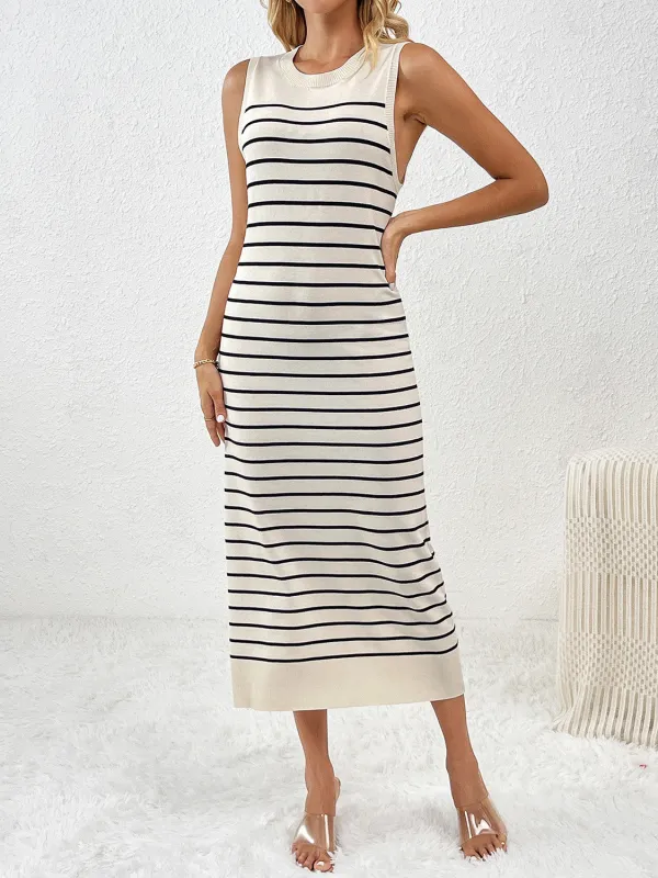 Round Neck Sleeve Midi Knit Dress sold by Charming Charlie