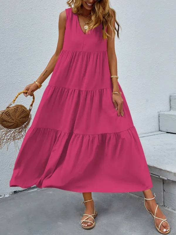 Tiered V-Neck Sleeve Dress sold by Charming Charlie