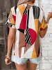 Printed V-Neck Short Sleeve Blouse sold by Charming Charlie