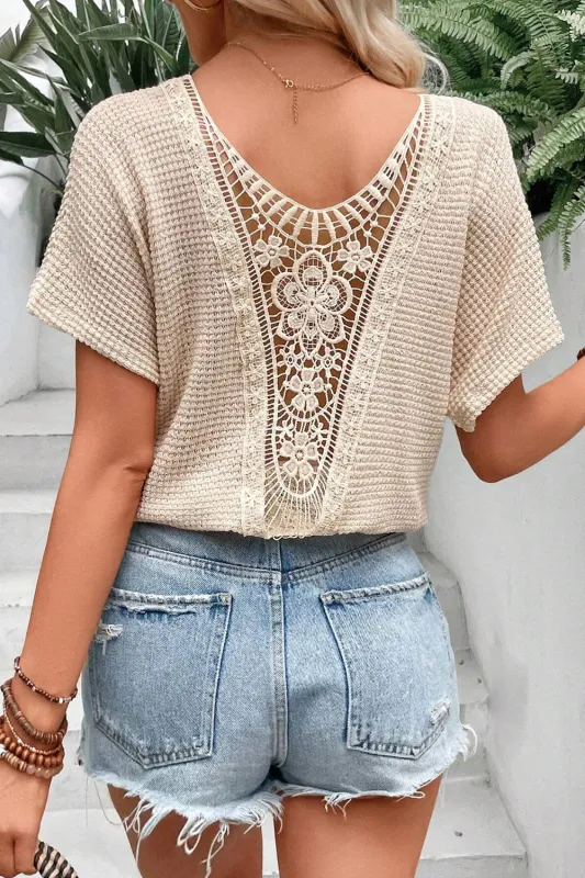 Round Neck Short Sleeve T-Shirt sold by Charming Charlie