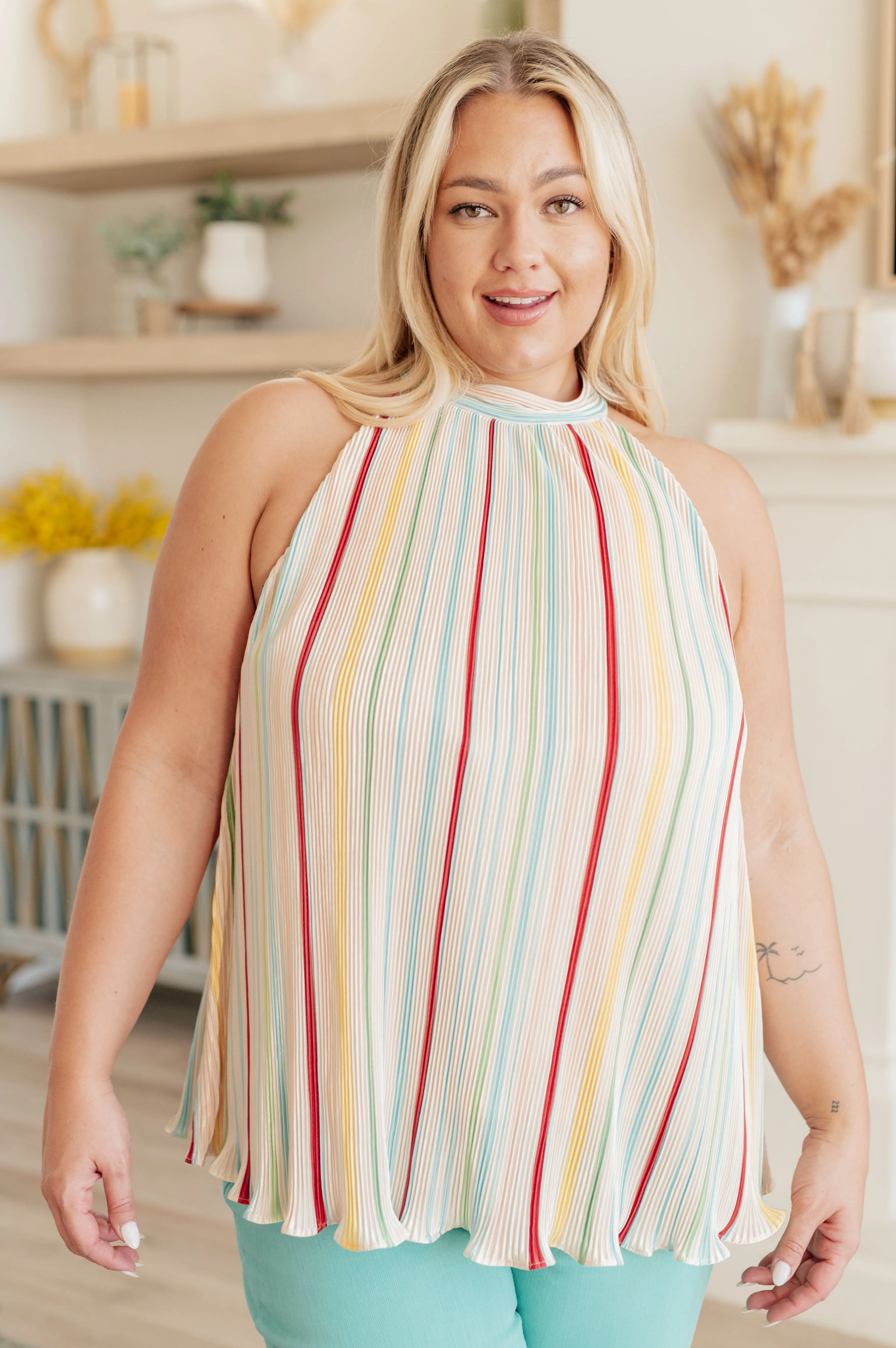 Boujee Brunch Mock Neck Tank sold by Charming Charlie