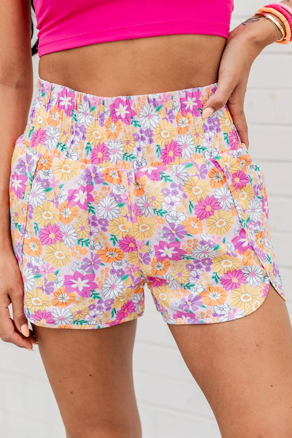 Printed High Waist Shorts sold by Charming Charlie