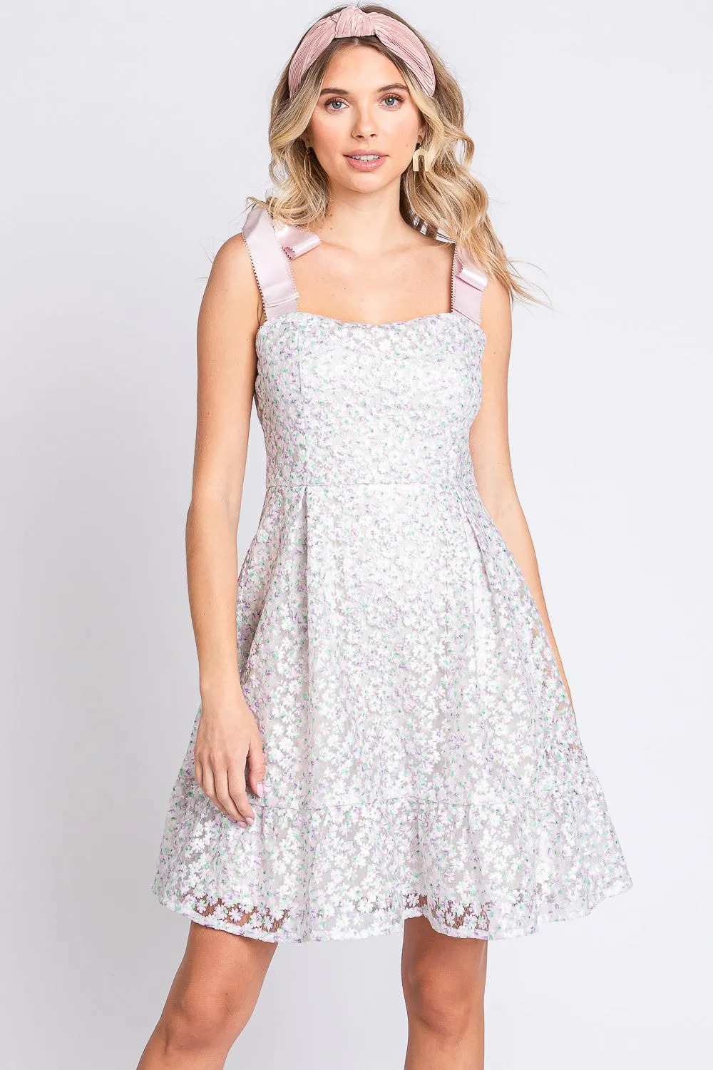 GeeGee Mesh Floral Embroidered Sleeveless Dress sold by Charming Charlie