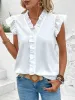 Ruffled V-Neck Cap Sleeve Blouse sold by Charming Charlie