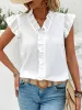 Ruffled V-Neck Cap Sleeve Blouse sold by Charming Charlie