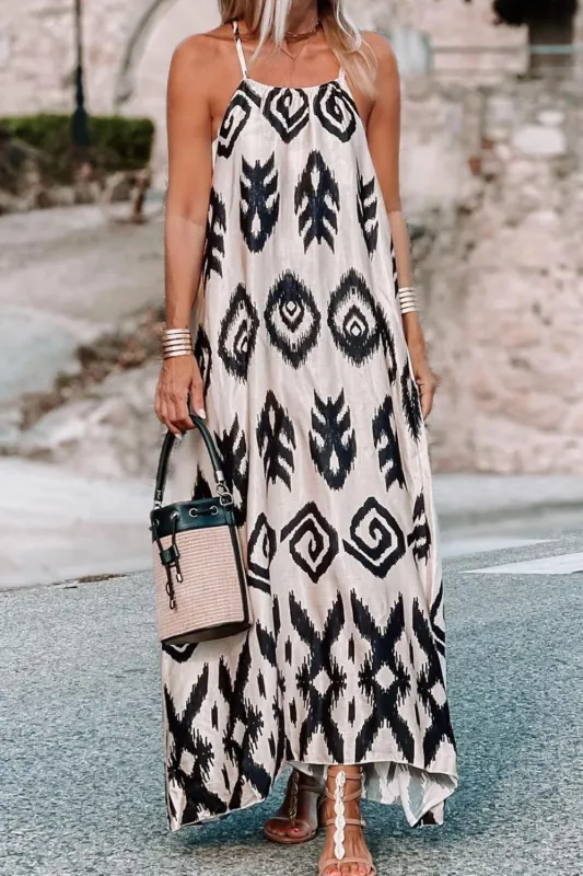 Printed Spaghetti Strap Cami Dress sold by Charming Charlie