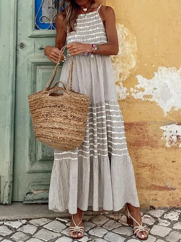 Tiered Striped Sleeveless Cami Dress sold by Charming Charlie