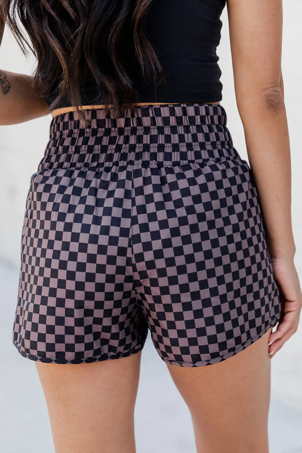 Checkered Elastic Waist Shorts sold by Charming Charlie product image thumbnail 3