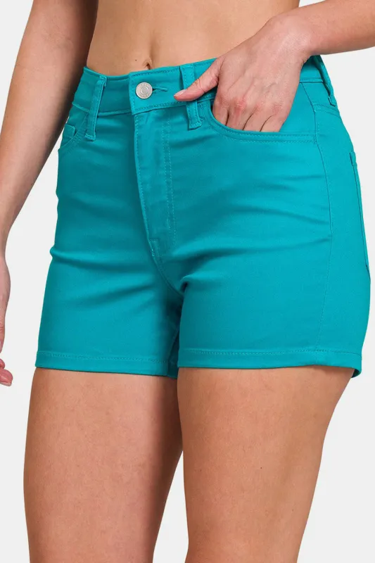 Zenana High Waist Denim Shorts sold by Charming Charlie