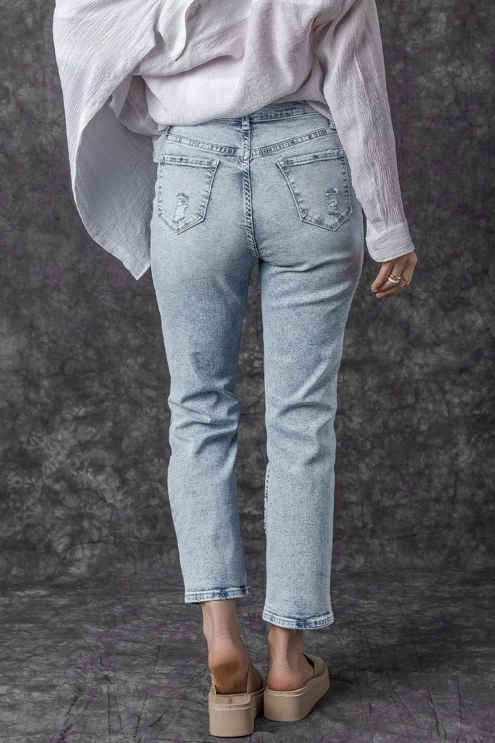 Distressed High Waist Jeans sold by Charming Charlie product image thumbnail 3