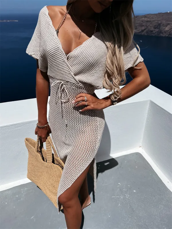 Slit Surplice Cap Sleeve Cover Up sold by Charming Charlie