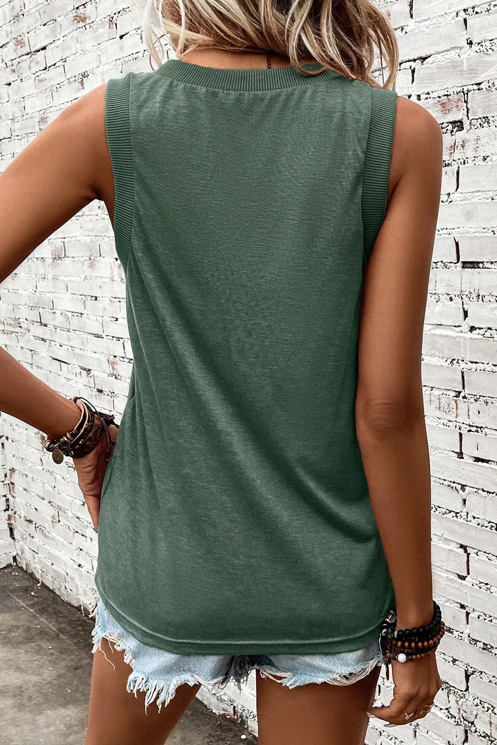 V-Neck Wide Strap Tank sold by Charming Charlie product image thumbnail 4