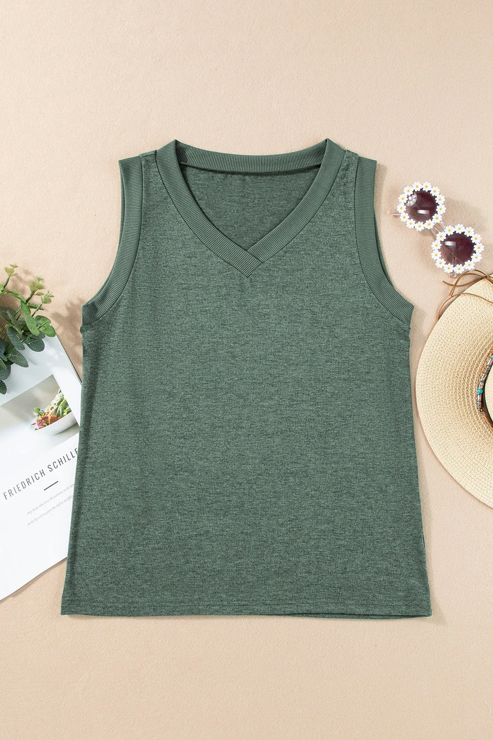 V-Neck Wide Strap Tank sold by Charming Charlie product image thumbnail 5