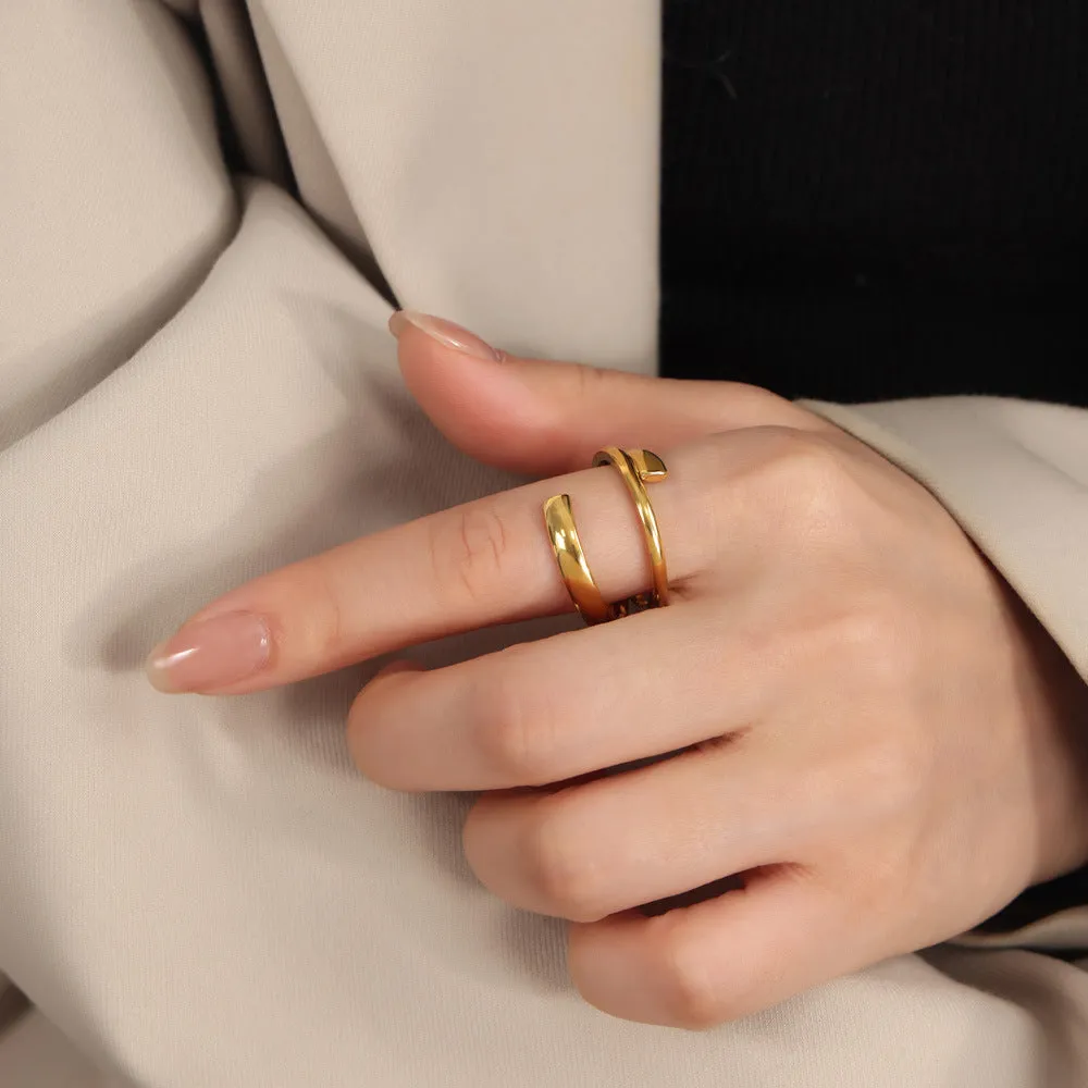 Titanium Steel Layered Wrap Ring sold by Charming Charlie product image thumbnail 2