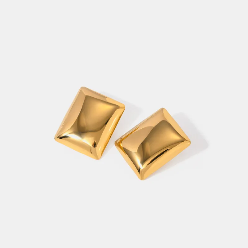 Stainless Steel Rectangular Stud Earrings sold by Charming Charlie